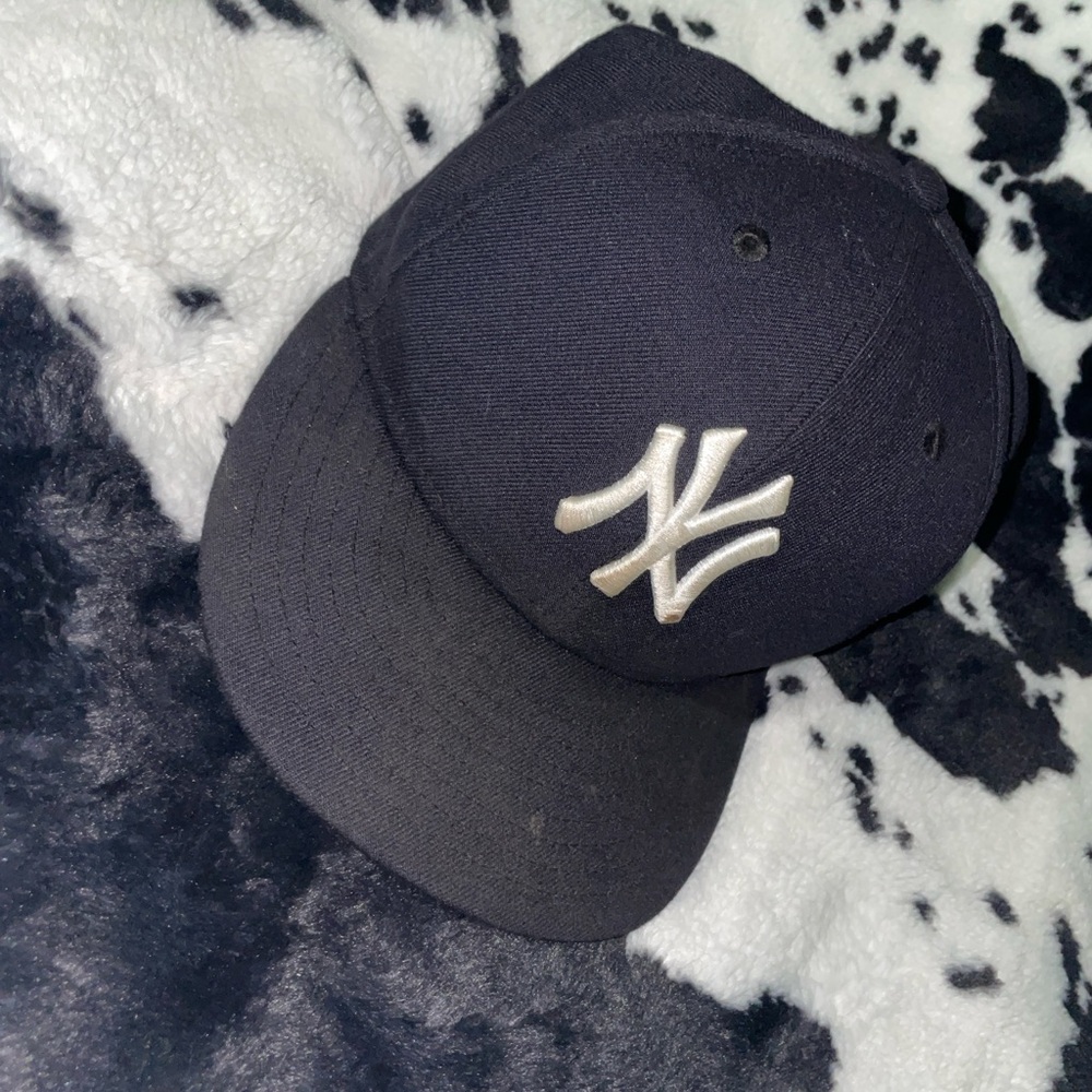 New Era Black Cap with Silver Logo